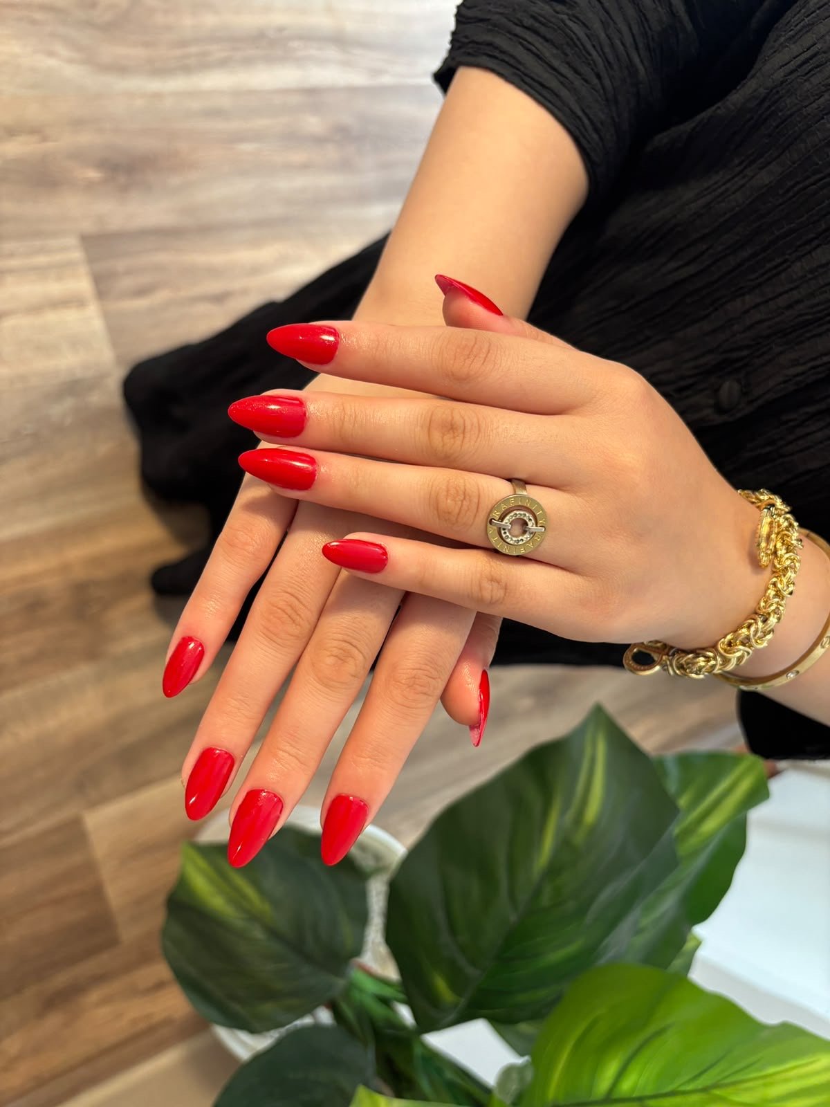 Elegant manicured nails in soft lighting