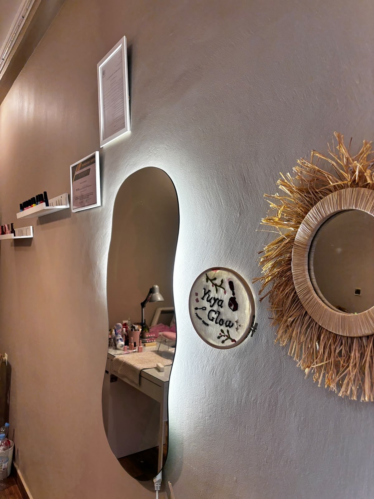 Boho chic aesthetic studio detail